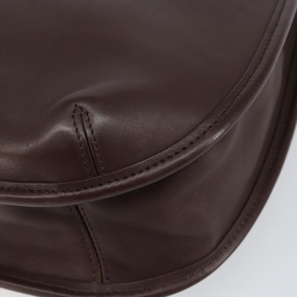 Coach Shoulder Bag Leather Dark Brown Auth 149672 - Picture 9 of 16